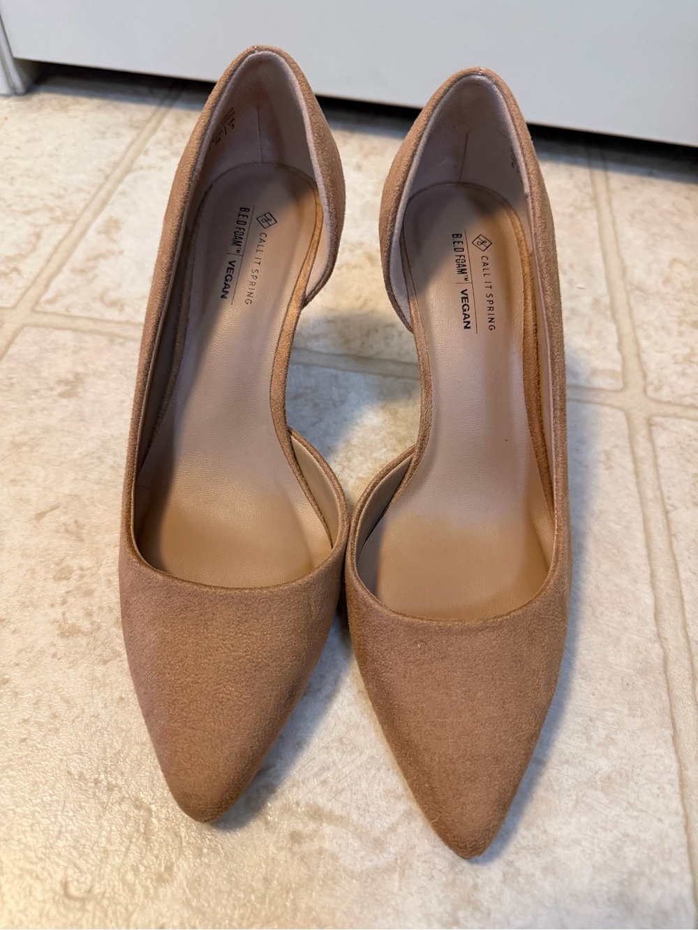 Call It Spring Tan Pointed-Toe heels